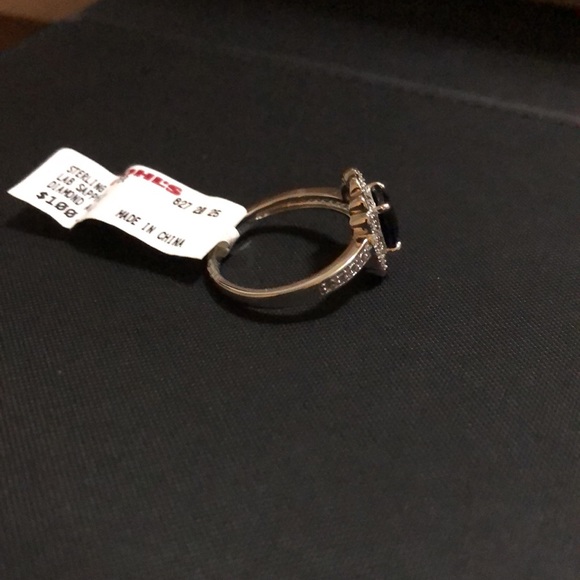 Sterling silver sapphire ring - Picture 3 of 5